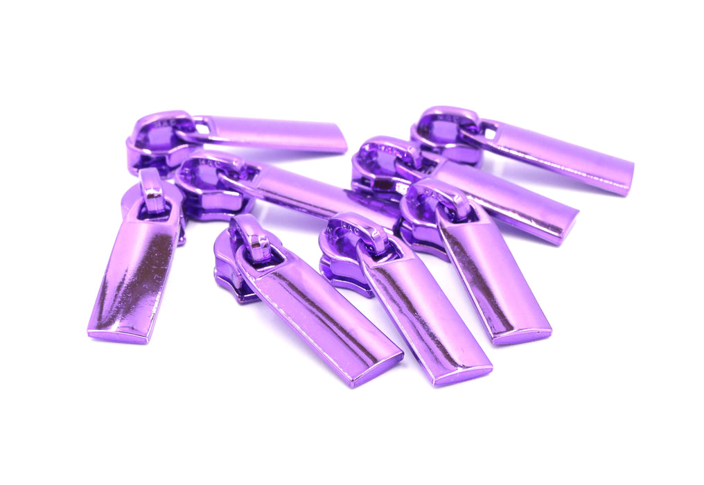 Purple Metallic Solid Rectangle Pull