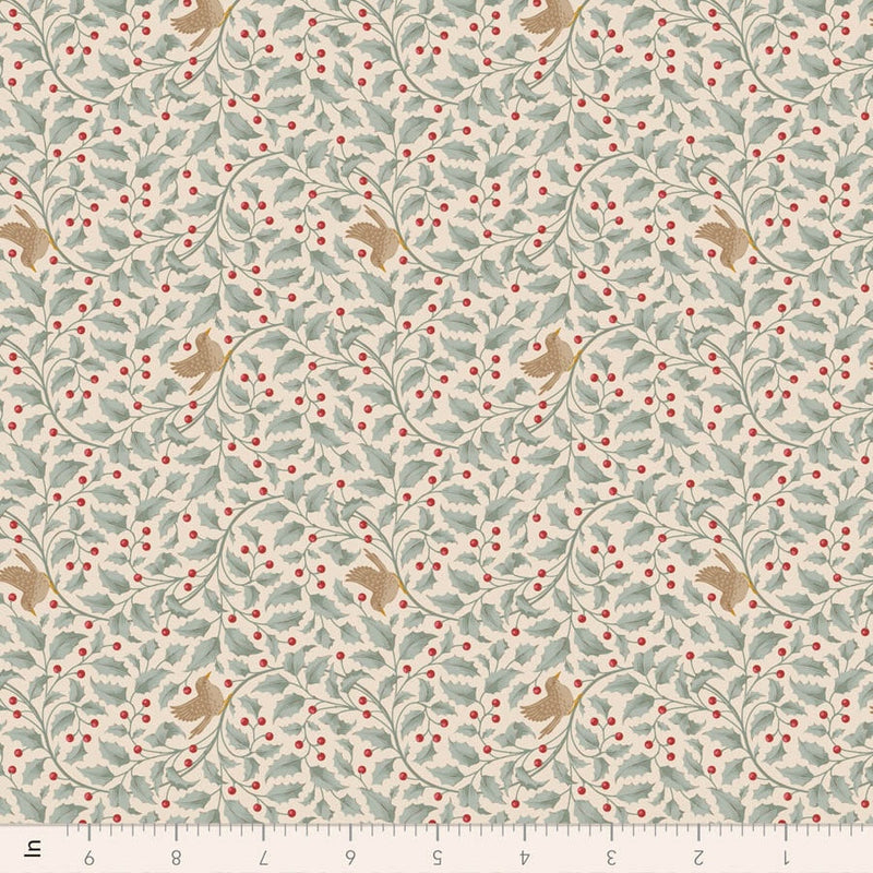 PRE-ORDER Tilda- Merry Little Christmas- Holly Duck Egg TIL100626- Half Yard- July 2027