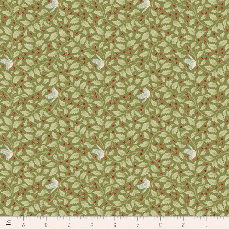 PRE-ORDER Tilda- Merry Little Christmas- Holly Moss TIL100631- Half Yard- July 2027