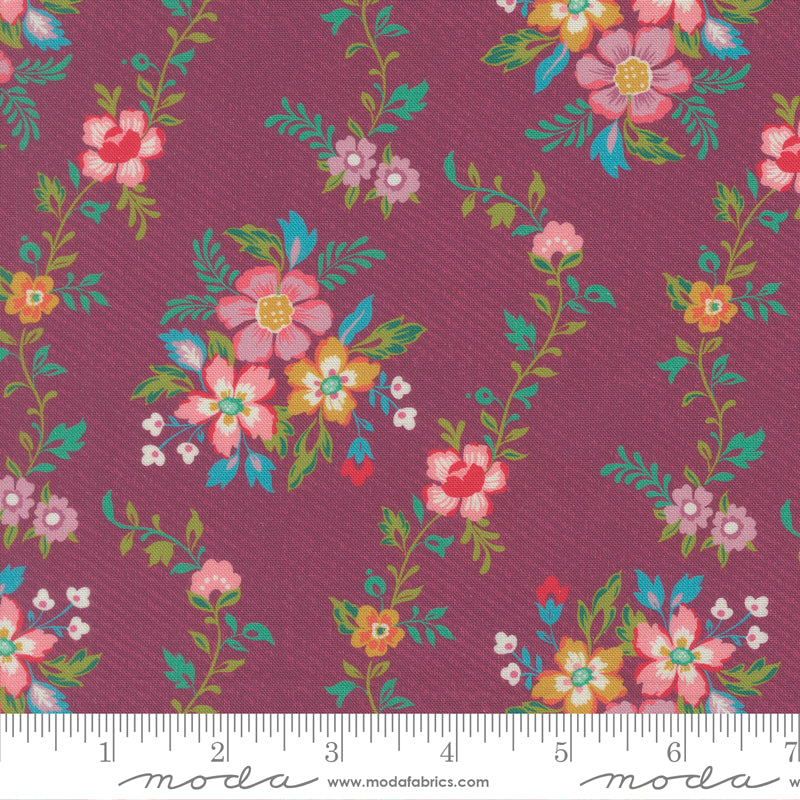 PRE-Order Tilbury Garden by Crystal Manning-   Cyclamen 11991 12- Half Yard- March 2027