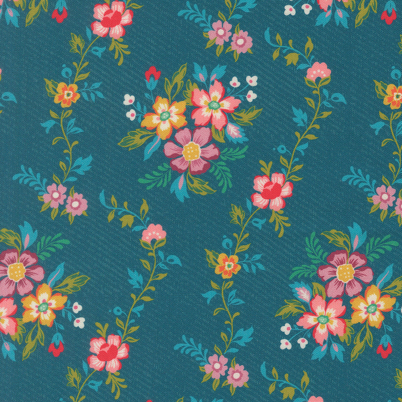PRE-Order Tilbury Garden by Crystal Manning- Horizon Blue 11991 20- Half Yard- March 2027