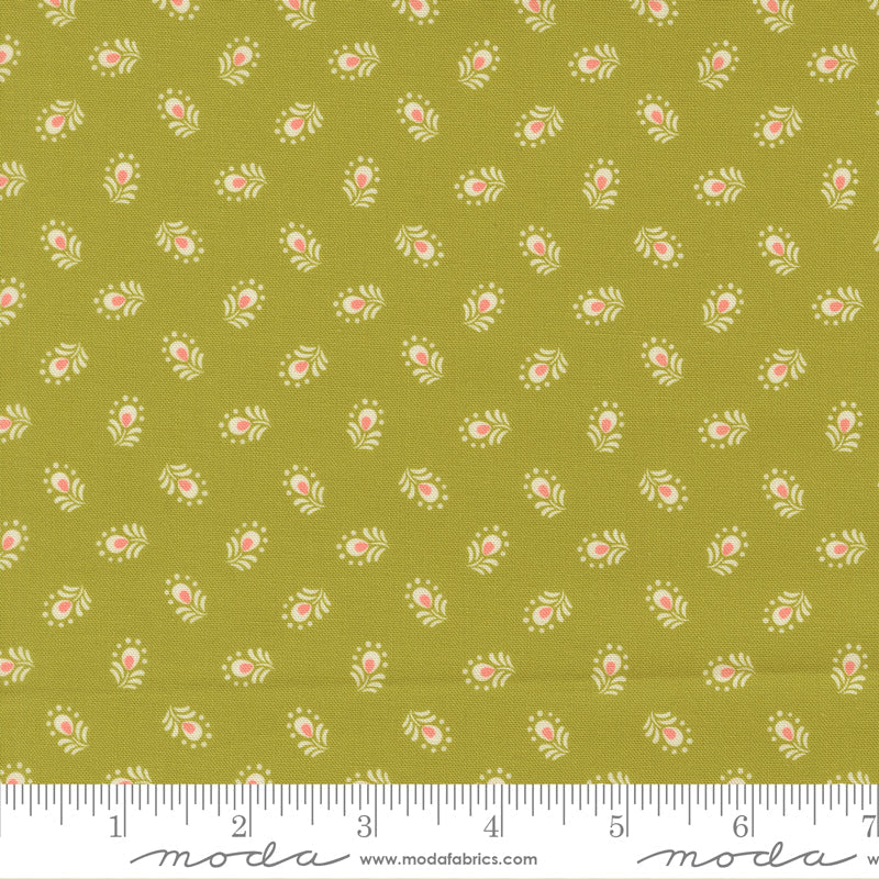 PRE-Order Tilbury Garden by Crystal Manning- Pesto 11996 17- Half Yard- March 2027
