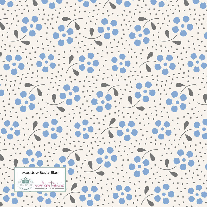 Tilda Meadow Basic- TIL130089-Blue- Half Yard