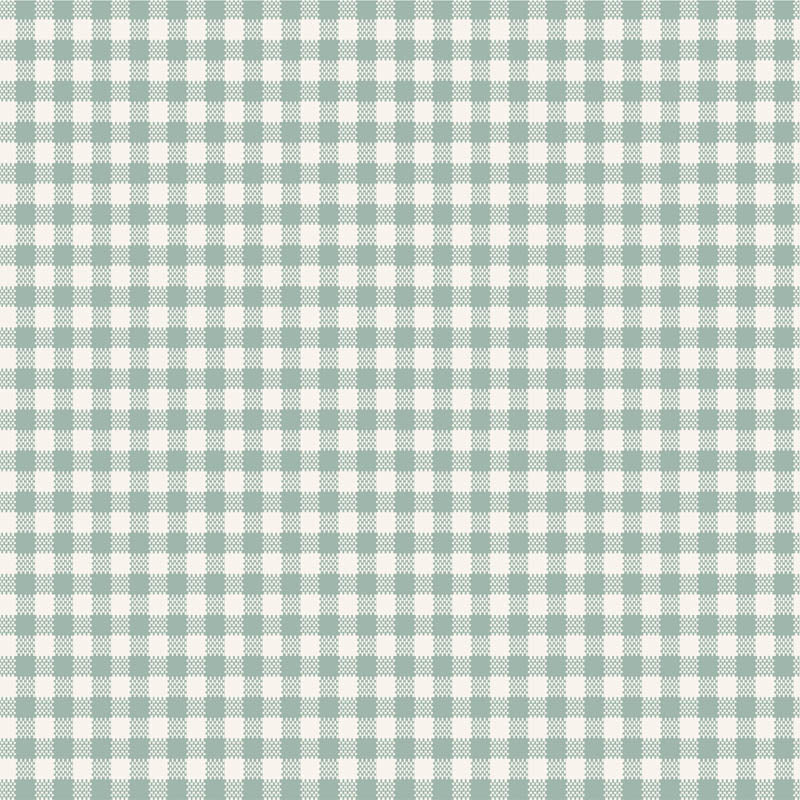 Tilda Woven Widebacks 108" Width- Gingham TIL150017-V15-Duckegg- Half Yard- October 2026