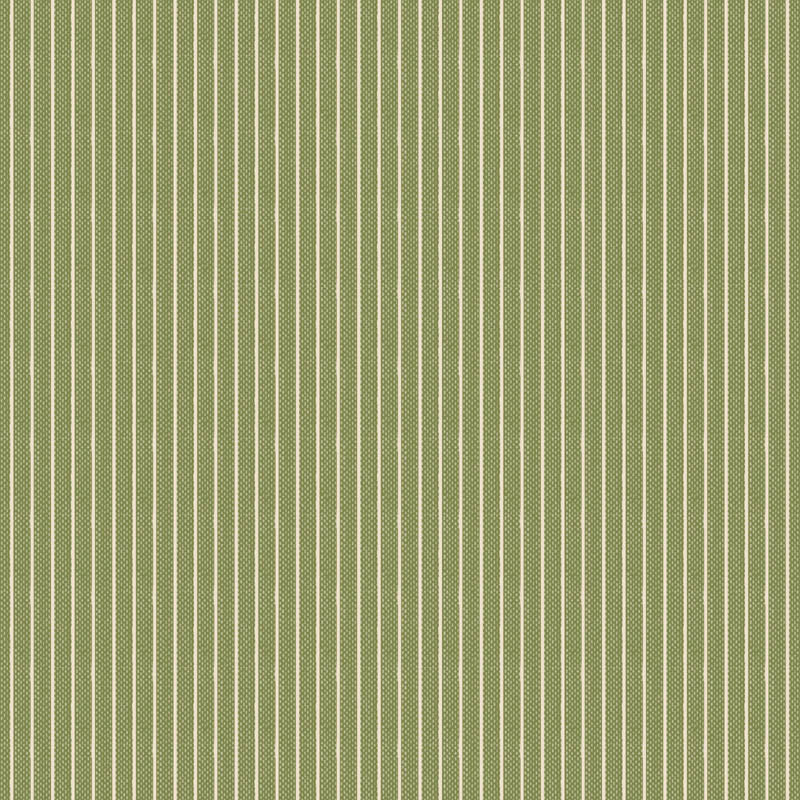 Tilda- Creating Memories- Tiny Stripe TIL160082- Green- Half Yard- June 2024