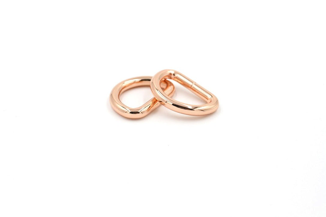 Rose Gold 1 inch (25mm) D-Ring Hardware- Set of 2