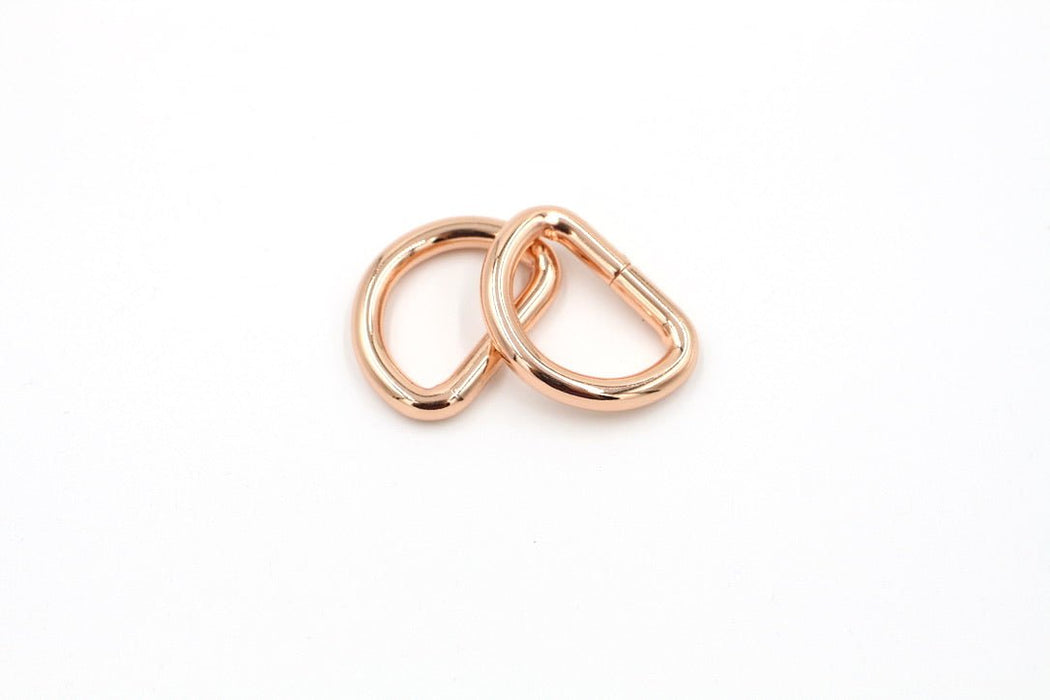 Rose Gold 1 inch (25mm) D-Ring Hardware- Set of 2