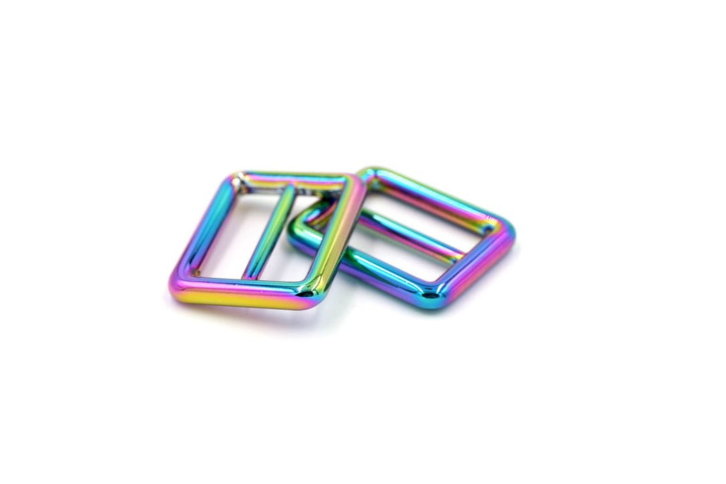 Rainbow 1 inch (25mm) Flat Slider- Set of 2