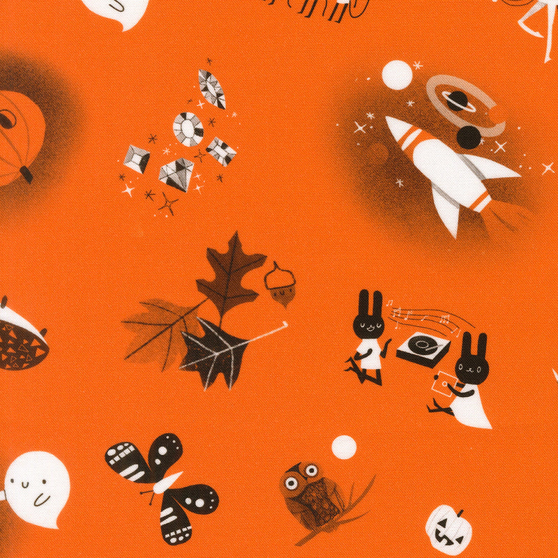PRE-ORDER Only Treats by Lizzy House- Pumpkin 37151 14- Half Yard- June 2027