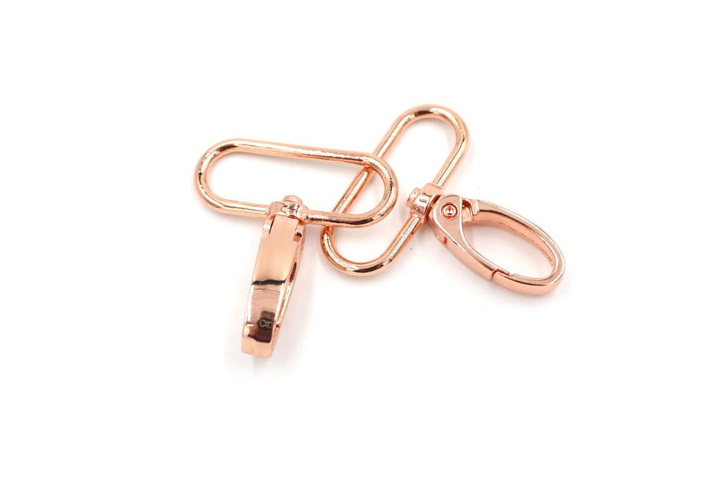 Rose Gold 1 1/2 inch (38mm) Swivel Hook- Set of 2