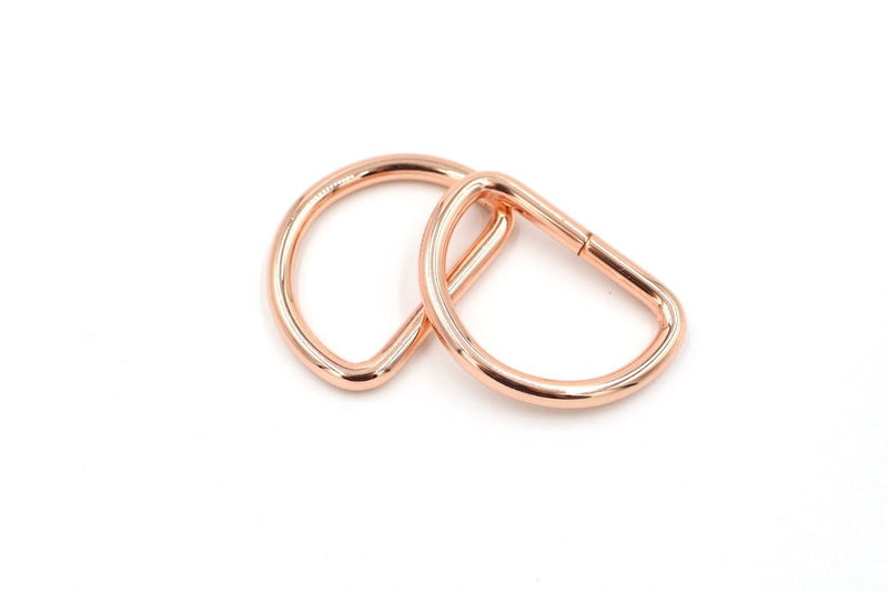 Rose Gold 1 1/2 inch (38mm) D-Ring Hardware- Set of 2