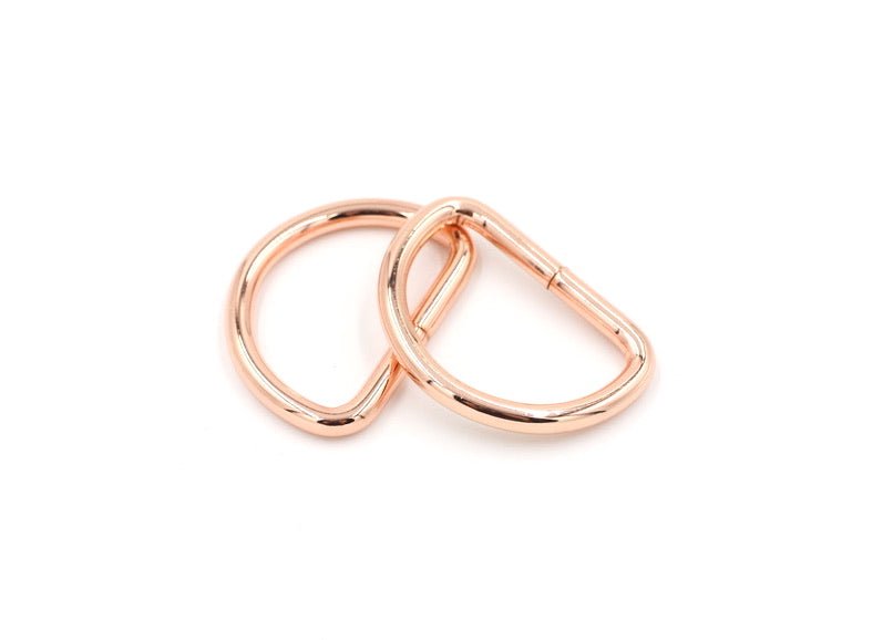 Rose Gold 1 1/2 inch (38mm) D-Ring Hardware- Set of 2