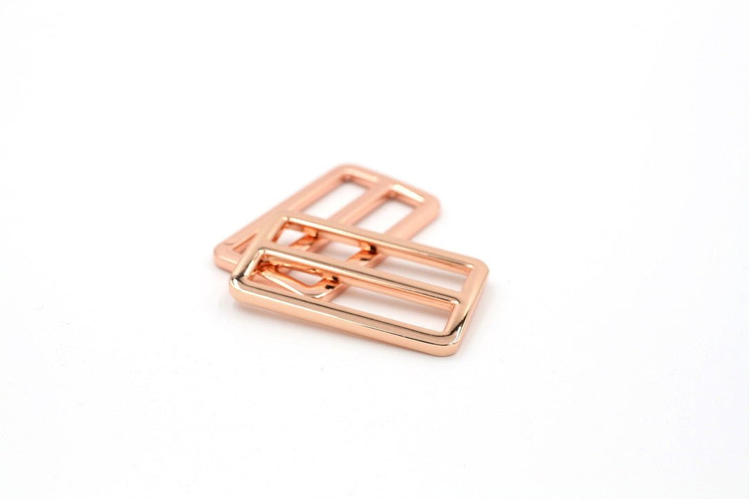 Rose Gold 1 1/2 inch (38mm) Flat Slider- Set of 2