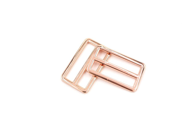 Rose Gold 1 1/2 inch (38mm) Flat Slider- Set of 2
