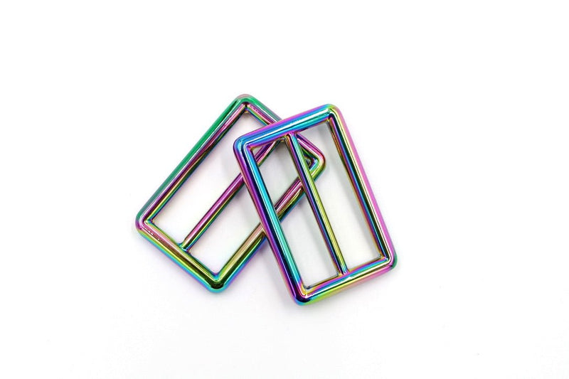 Rainbow 1 1/2 inch (38mm) Flat Slider- Set of 2