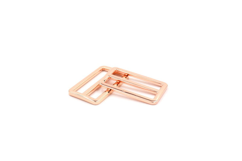 Rose Gold 1 1/2 inch (38mm) Flat Slider- Set of 2