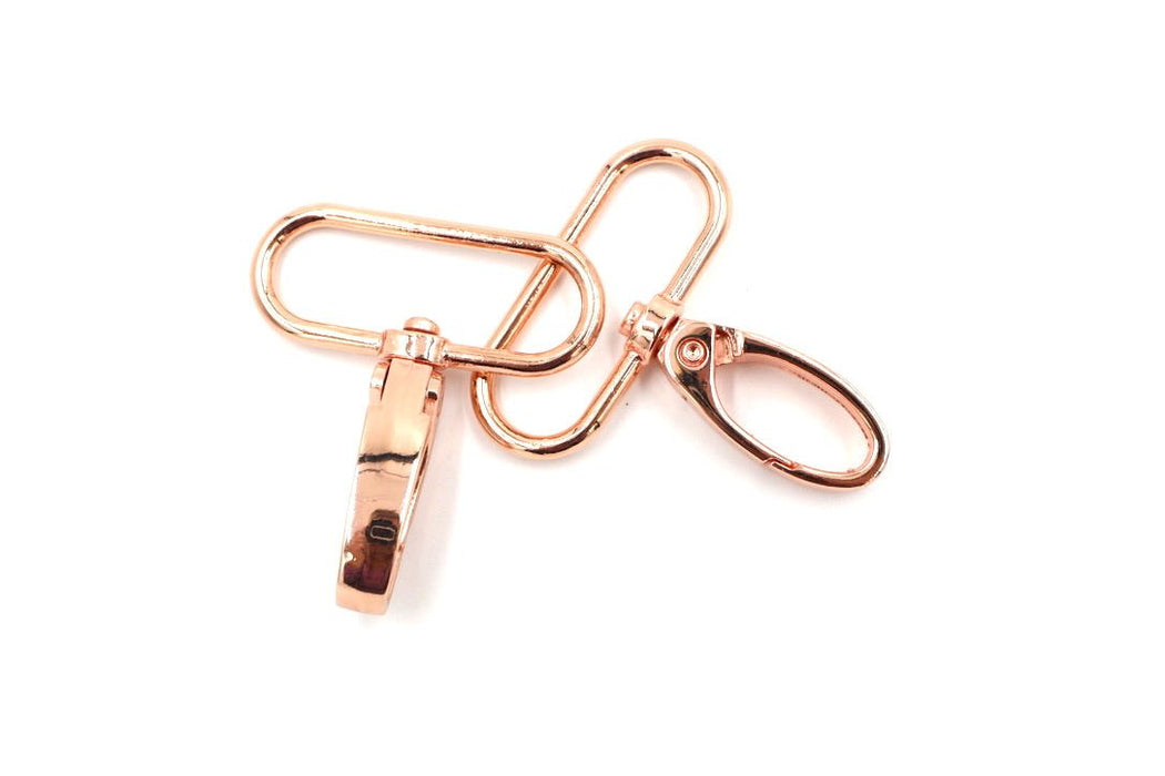 Rose Gold 1 1/2 inch (38mm) Swivel Hook- Set of 2