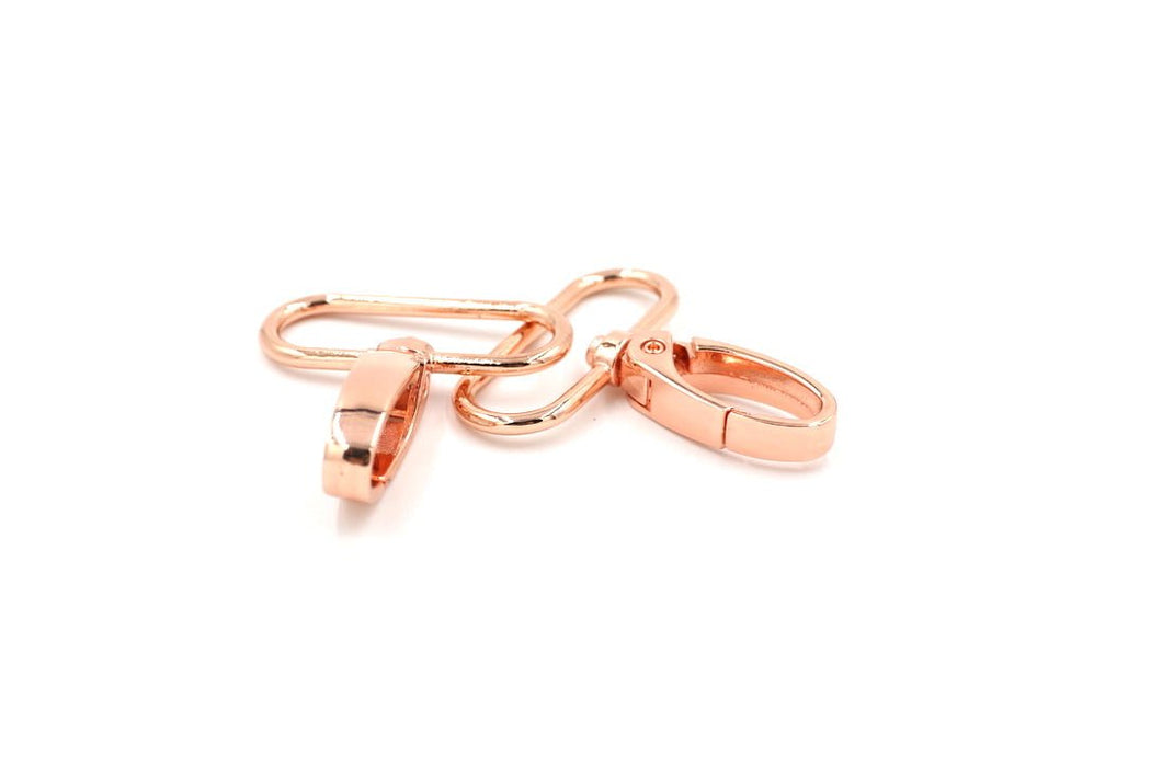 Rose Gold 1 1/2 inch (38mm) Swivel Hook- Set of 2