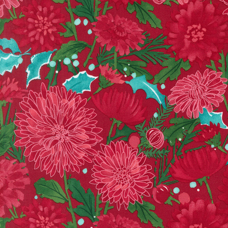 PRE-ORDER Mums Christmas by Robin Pickens- Crimson 48820 14 - Half Yard- May 2027
