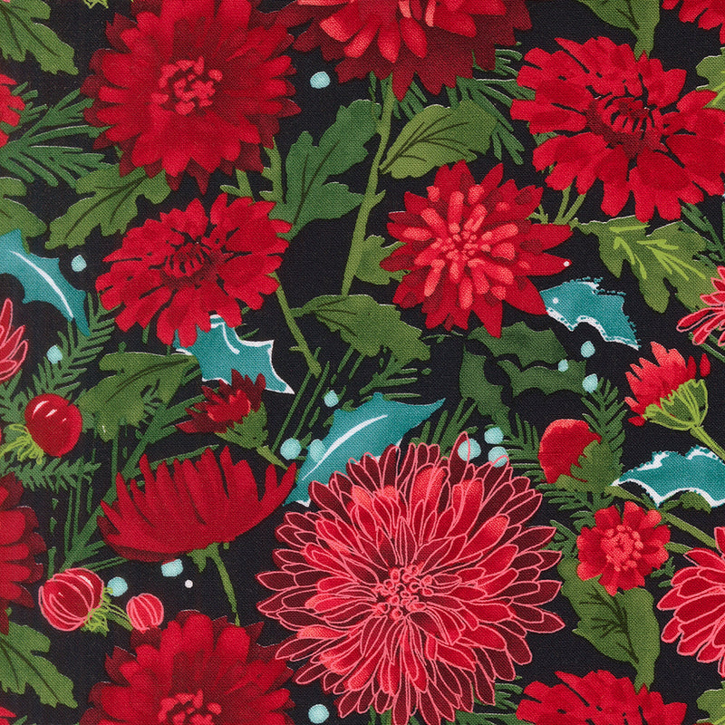 PRE-ORDER Mums Christmas by Robin Pickens- Midnight 48820 18 - Half Yard- May 2027
