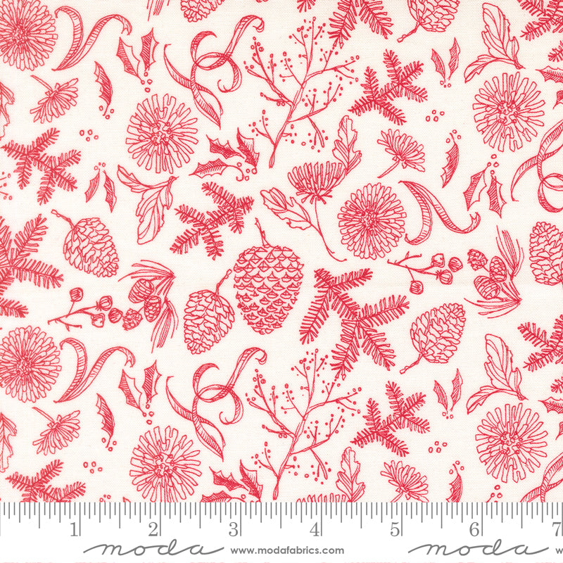 PRE-ORDER Mums Christmas by Robin Pickens- Snow Crimson 48824 11 - Half Yard- May 2027
