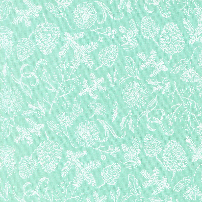 PRE-ORDER Mums Christmas by Robin Pickens- Aqua 48824 12 - Half Yard- May 2027