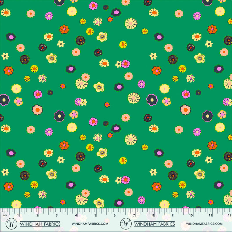 PRE-Order Heather Ross- Boat Race- Beads 55603D-3 Jade- Half Yard- May 2027