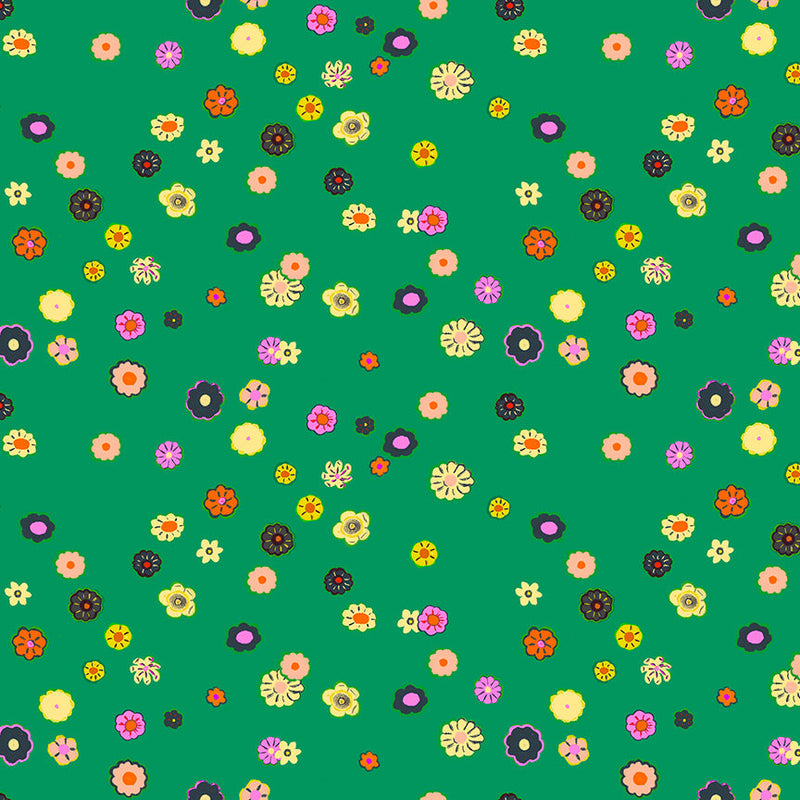 PRE-Order Heather Ross- Boat Race- Beads 55603D-3 Jade- Half Yard- May 2027