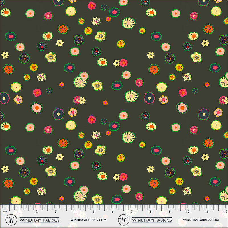 PRE-Order Heather Ross- Boat Race- Beads 55603D-8 Soot- Half Yard- May 2027