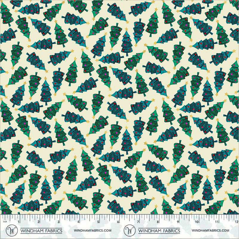 PRE-Order Sally Kelly- Celestial Skies- Taurus 55844DM-6-Cream/Green-  Half Yard- May 2027