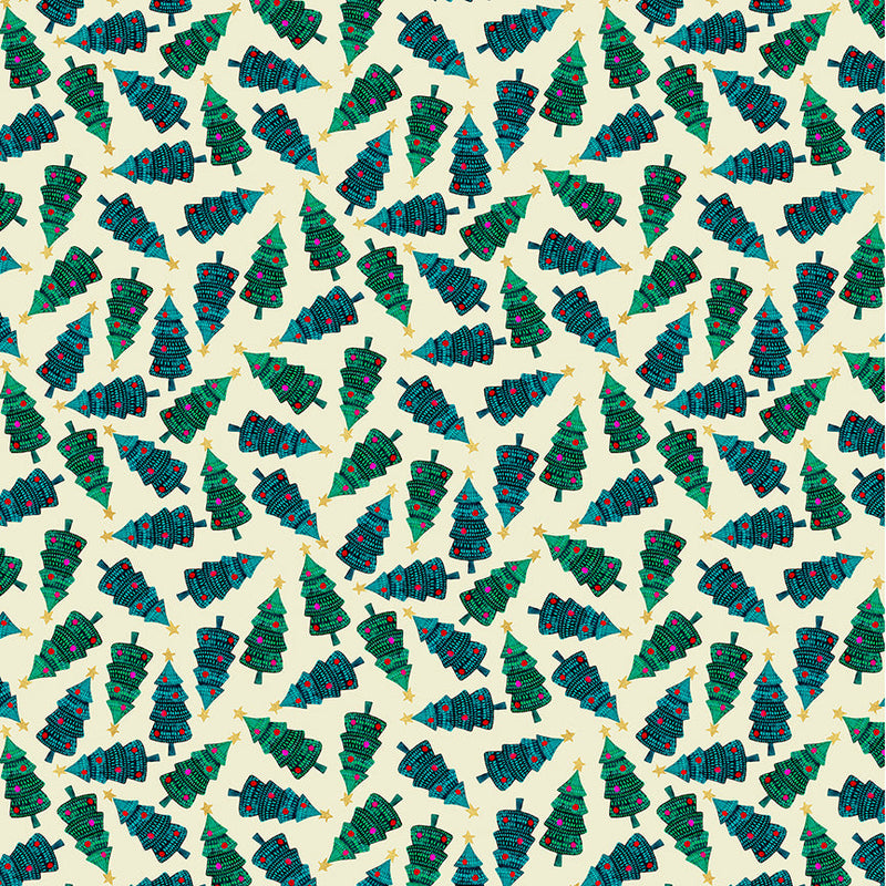 PRE-Order Sally Kelly- Celestial Skies- Taurus 55844DM-6-Cream/Green-  Half Yard- May 2027