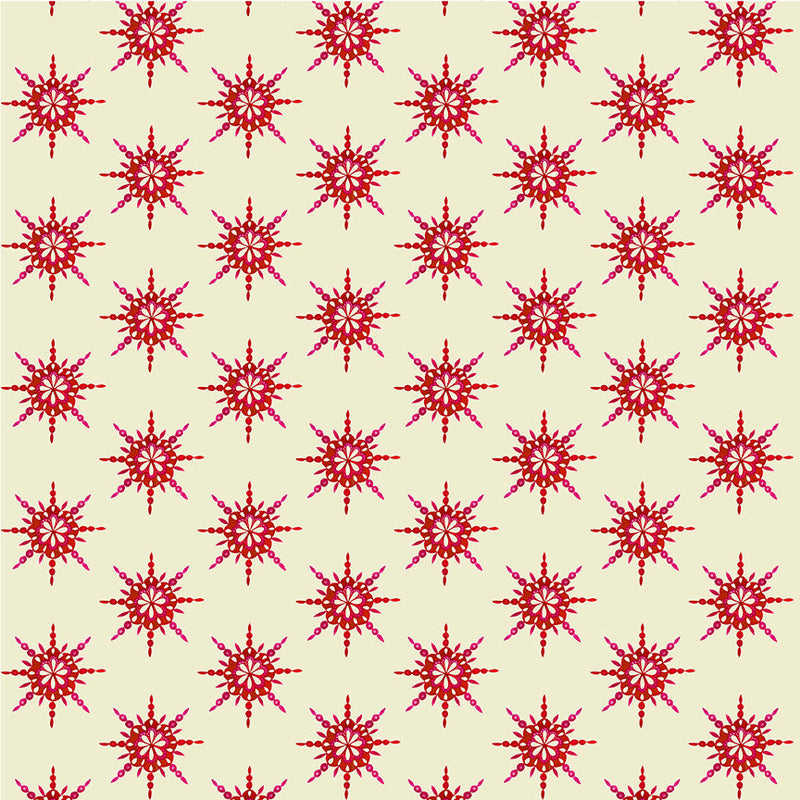 PRE-Order Sally Kelly- Celestial Skies- Starburst 55846D-10-Cream/Red-  Half Yard- May 2027