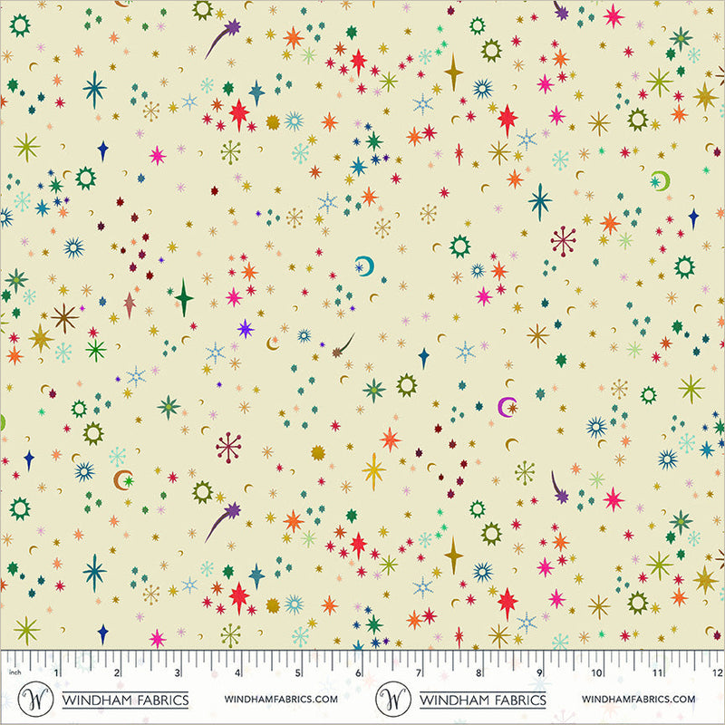PRE-Order Sally Kelly- Celestial Skies- Stella Sky 55847D-2-Cream-Multi-  Half Yard- May 2027