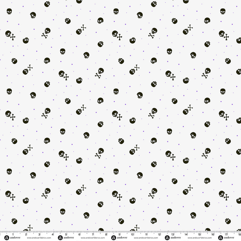 PRE-Order Enchanter by Libs Elliott- Skulls A-10781-L Ghost- Half Yard- April 2027