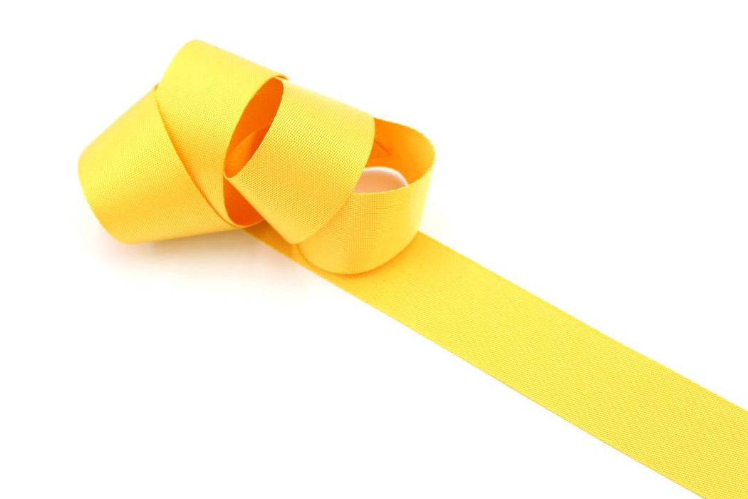 Bright Yellow 1.5 inch (38mm) width Nylon Webbing-by the yard