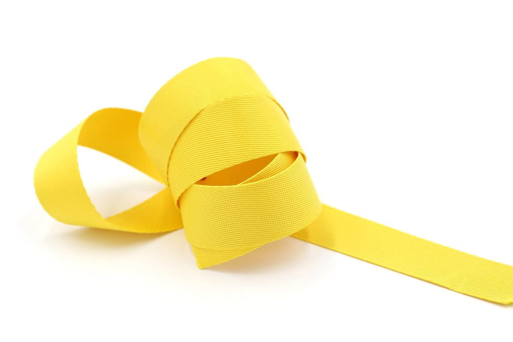 Bright Yellow 1 inch (25mm) width Nylon Webbing-by the yard