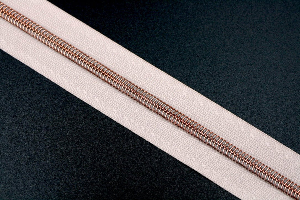 Blush- #5 Rose Gold Nylon Coil Zipper Tape