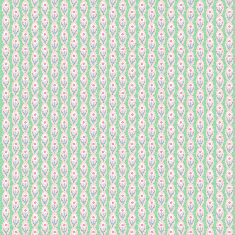 PRE-Order Anna Maria Textiles- Sugar Coated- Daisy Chain AMT201-23V Peach- Half Yard- May 2027