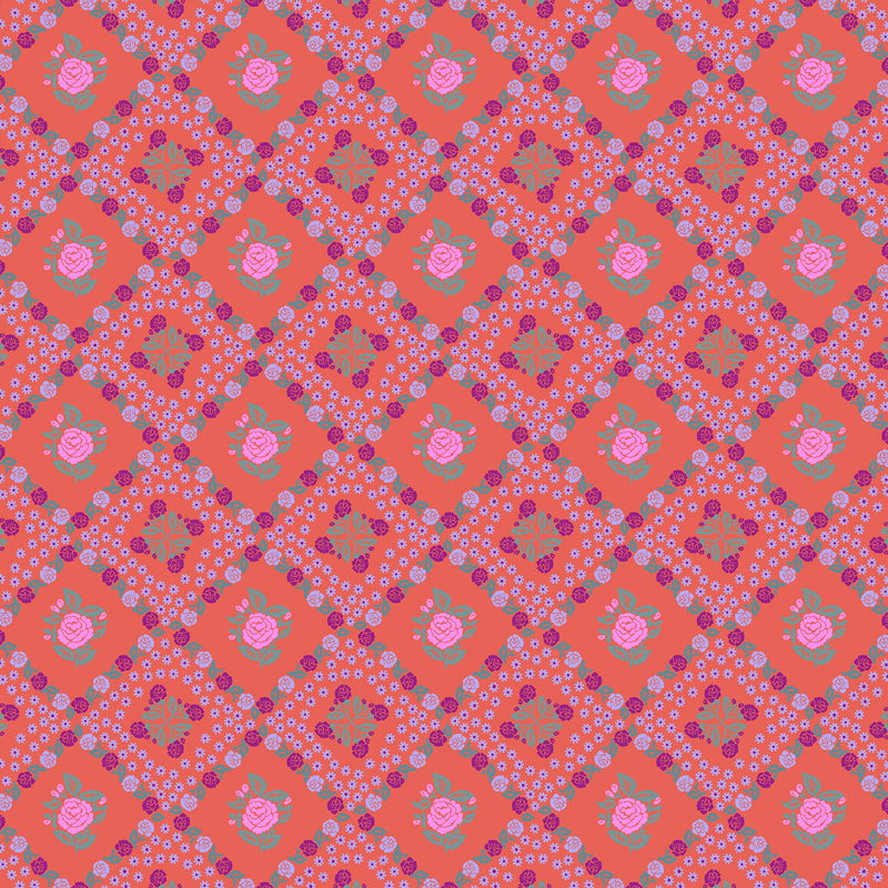 PRE-Order Anna Maria Textiles- Sugar Coated- Rose Paper AMT202-38C Sunset- Half Yard- May 2027