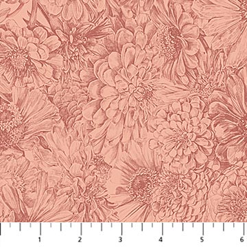 PRE-Order Anna Maria Textiles- Gentle Rendering- Bounty AMT206-23V Peach- Half Yard- April 2027