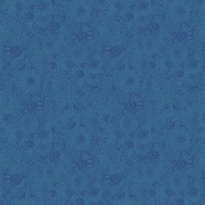 PRE-Order Anna Maria Textiles- Gentle Rendering- Bounty AMT206-45L Indigo- Half Yard- April 2027