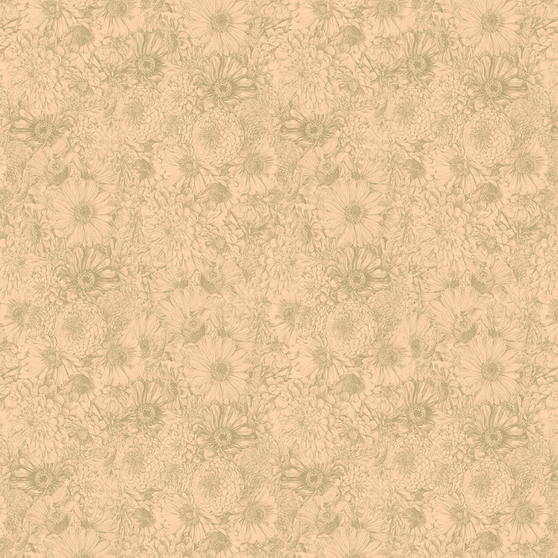 PRE-Order Anna Maria Textiles- Gentle Rendering- Bounty AMT206-53V Manila- Half Yard- April 2027