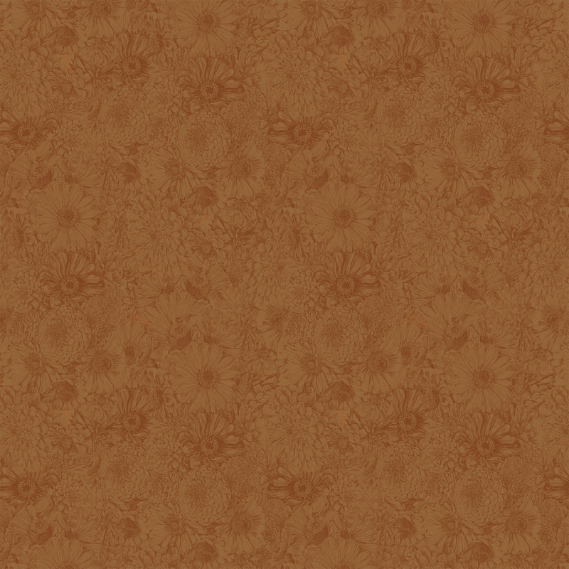 PRE-Order Anna Maria Textiles- Gentle Rendering- Bounty AMT206-59L Sienna- Half Yard- April 2027
