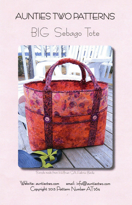 Aunties Two- Big Sebago Tote Pattern