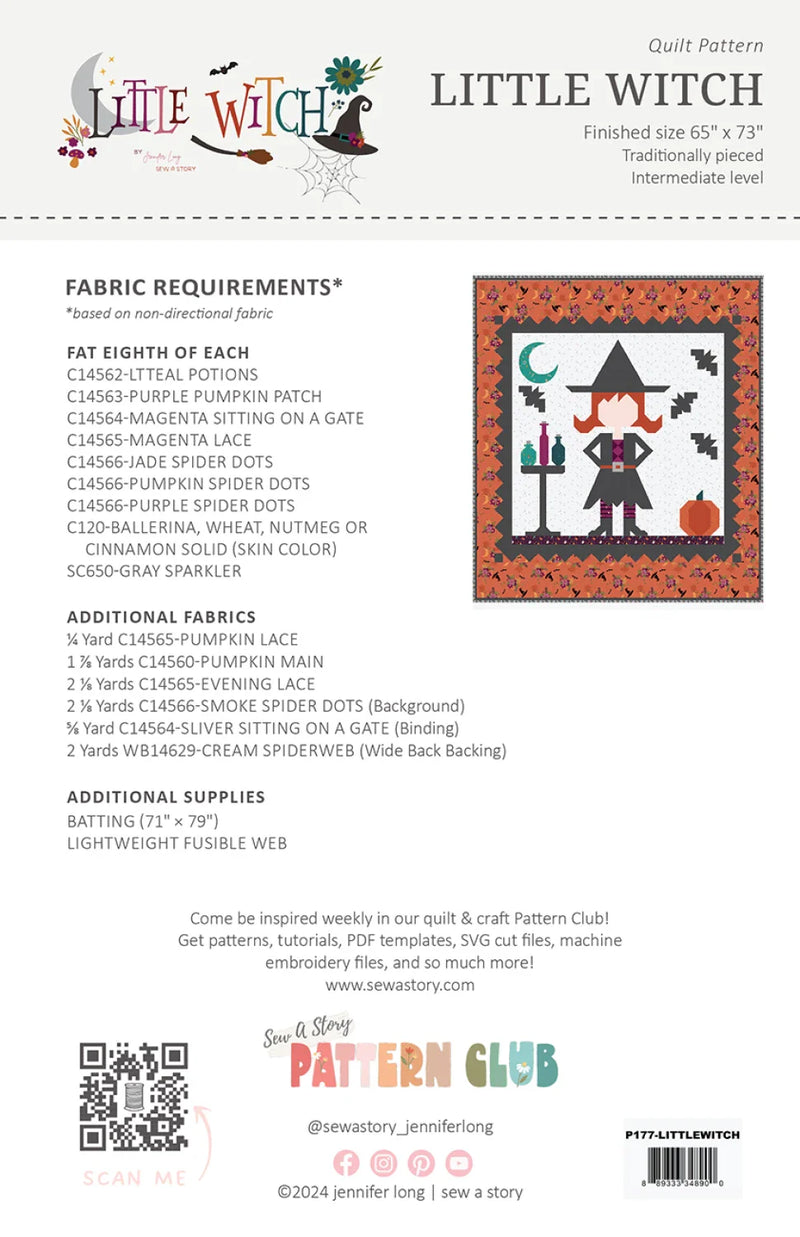 Little Witch Quilt Pattern By Jennifer Long