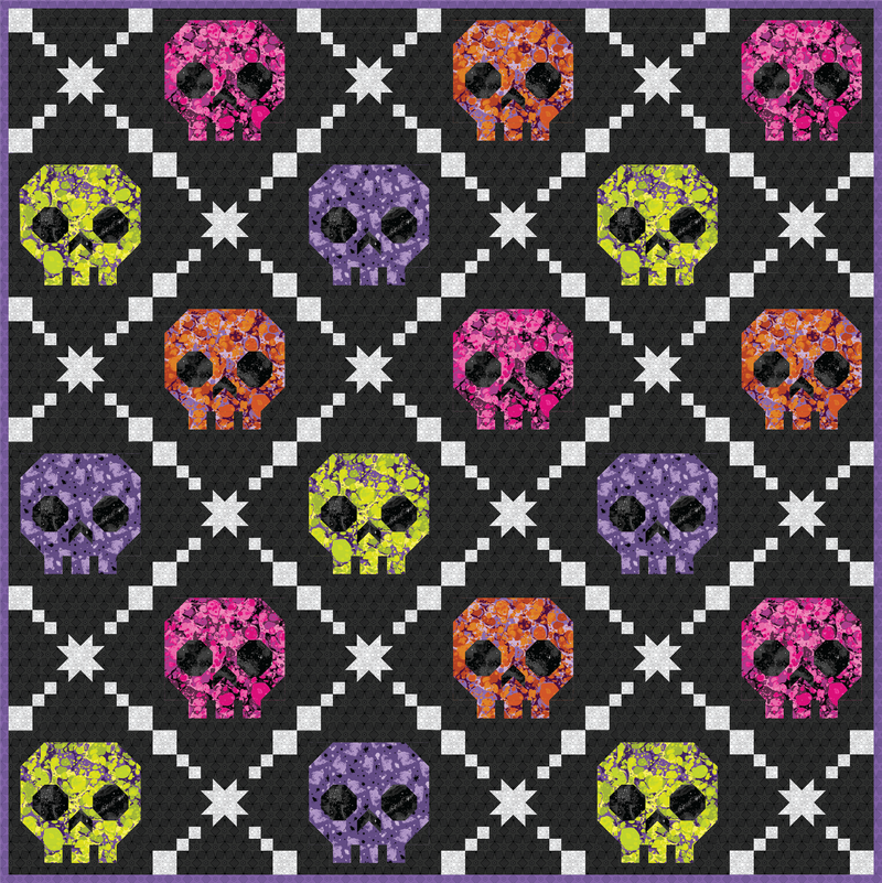 PRE-Order Bone Brigade Dark Quilt Kit featuring Enchanter by Libs Elliott- April 2027