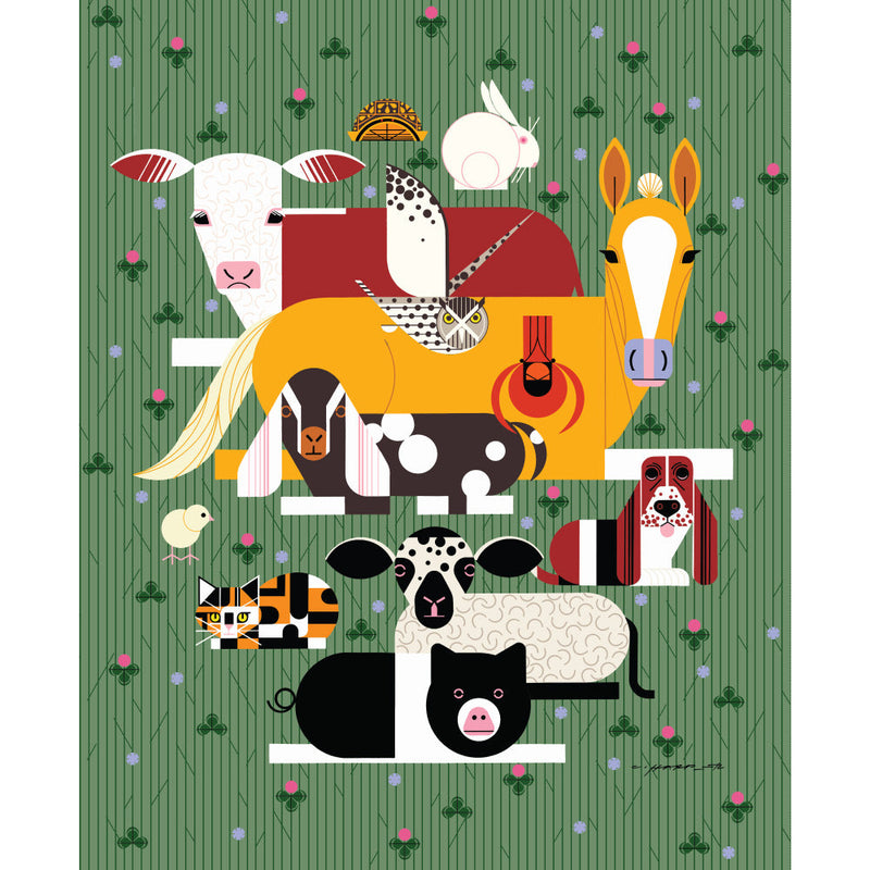 Best Friends by Charley Harper- Poster Panel CH-377