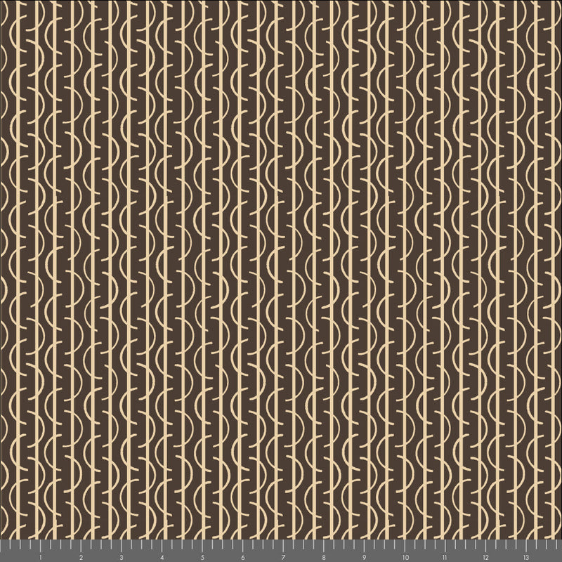 Long Branch by Charley Harper- Long Branch Wool CH-475 Brown- Half Yard- October 2026
