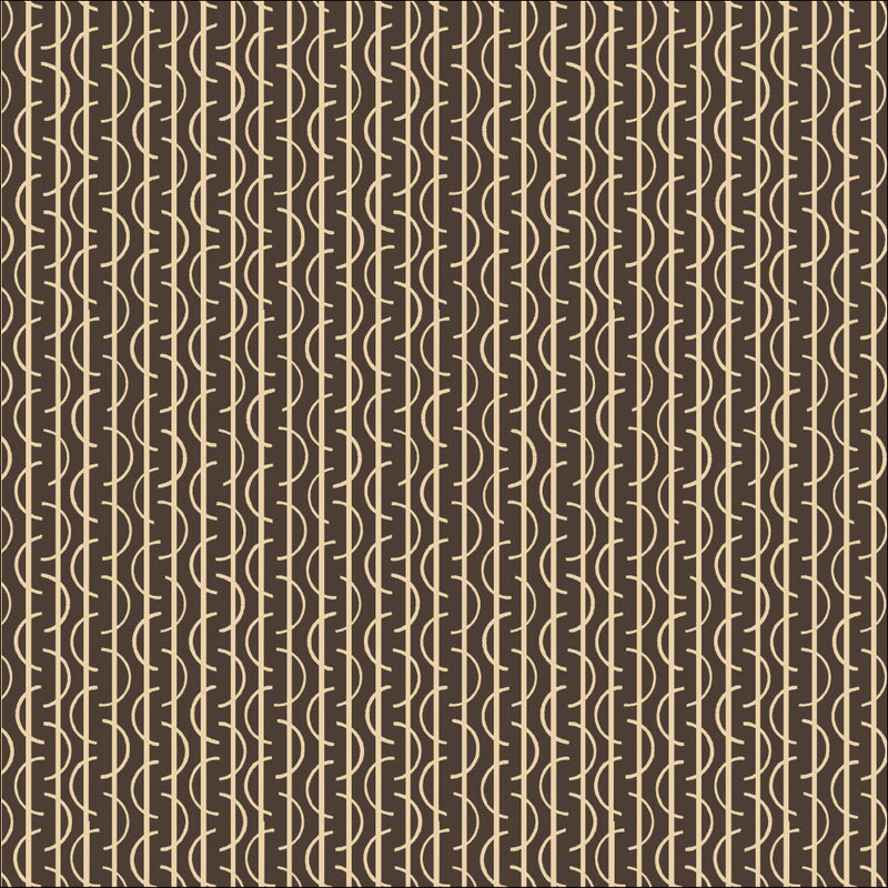 Long Branch by Charley Harper- Long Branch Wool CH-475 Brown- Half Yard- October 2026