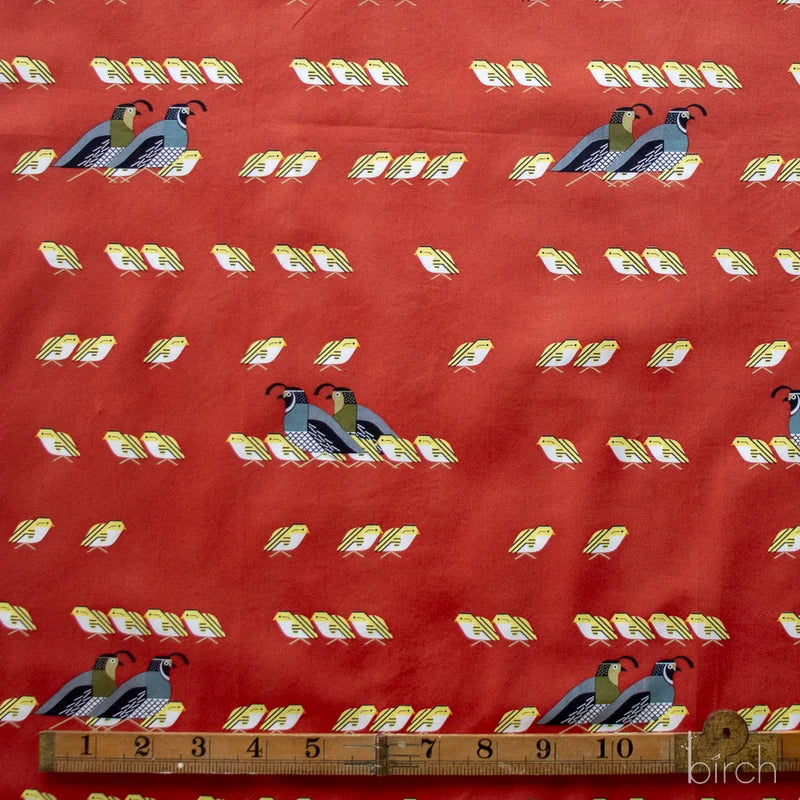 Sierra Range by Charley Harper- California Quail CH-161  Half Yard- August 2026